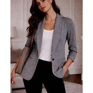 Joie Workleisure Jersey Knit Blazer Jacket M Gray Modern Career Elevated Casual